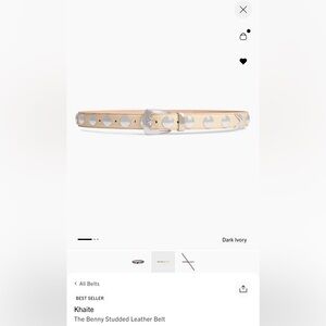 KHAITE Silver and Cream Studded Belt